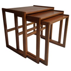Vintage Mid Century Teak Nest of Tables DAnish G Plan Style, 60s