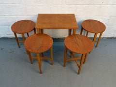 Mid-Century Teak Nesting Table Set attributed to Poul Hundevad