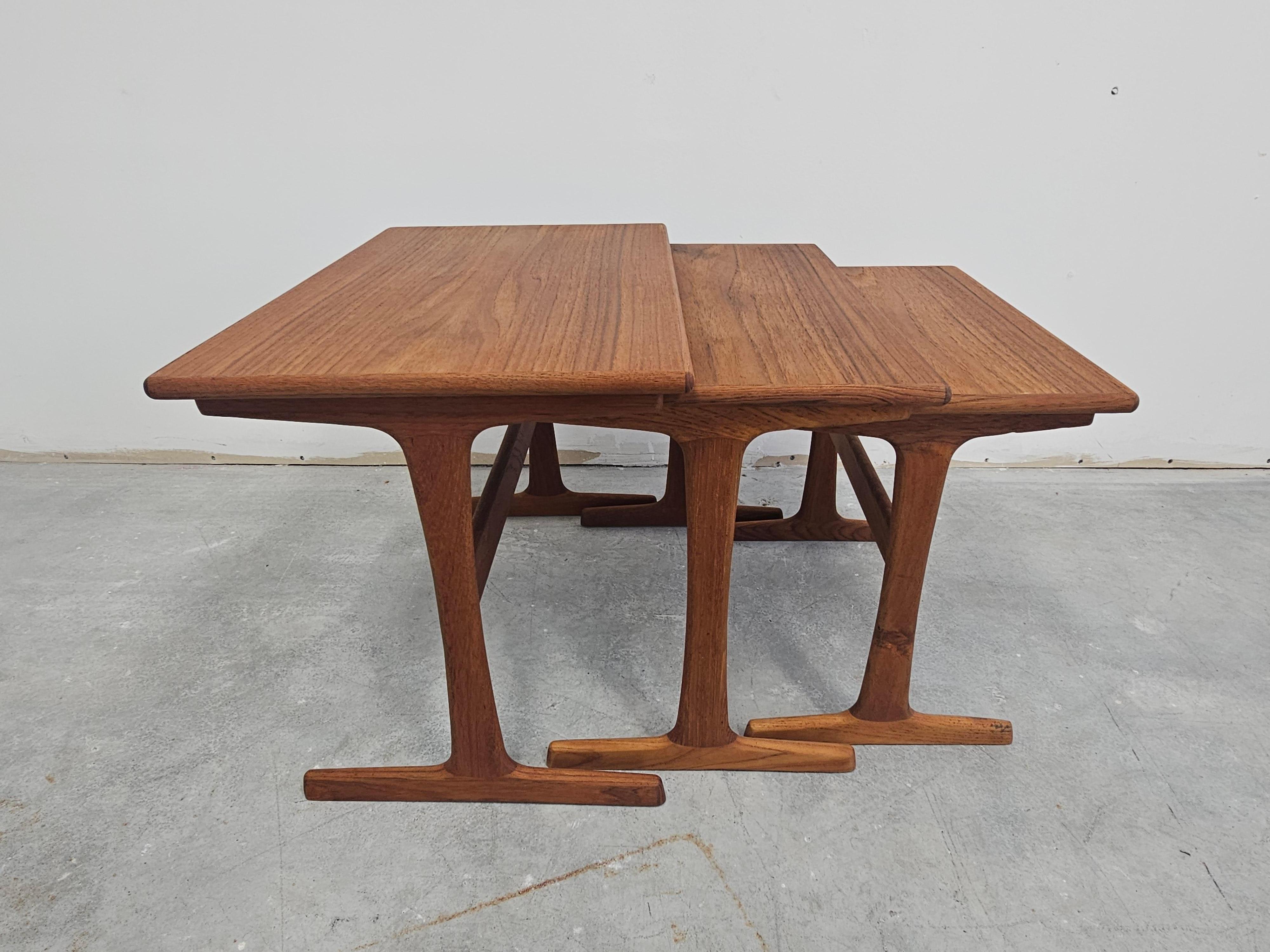 Mid Century Teak Nesting Tables by Kai Kristiansen for Vildbjerg Møbelfabrik 5