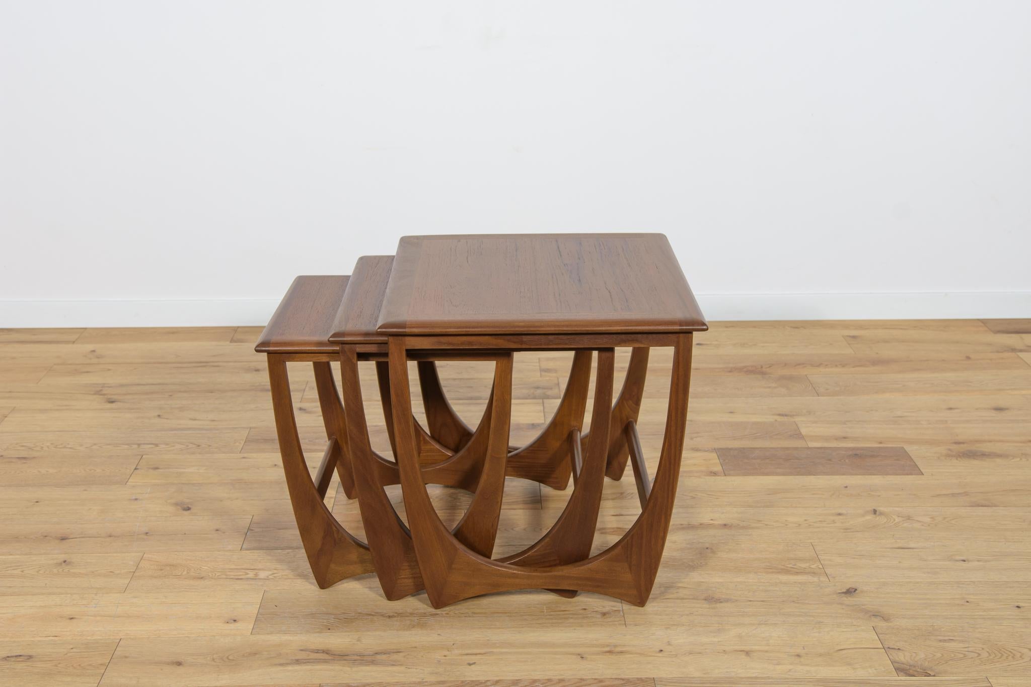 Woodwork Mid-Century Teak Nesting Tables by V. Wilkins for G-Plan, 1970s, Set of 3 For Sale