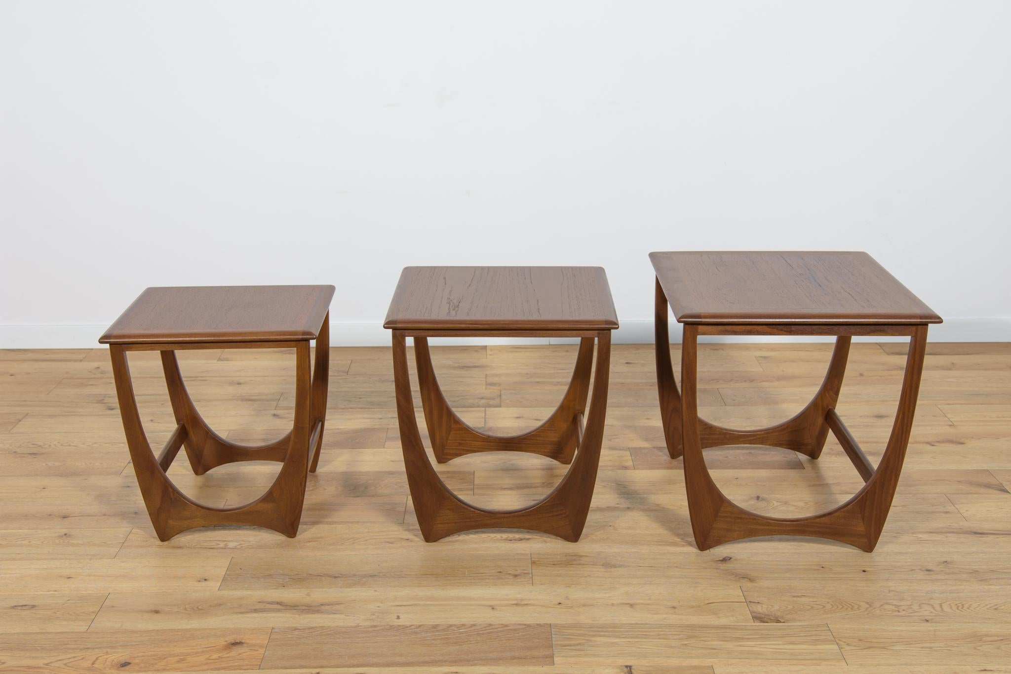 Late 20th Century Mid-Century Teak Nesting Tables by V. Wilkins for G-Plan, 1970s, Set of 3 For Sale