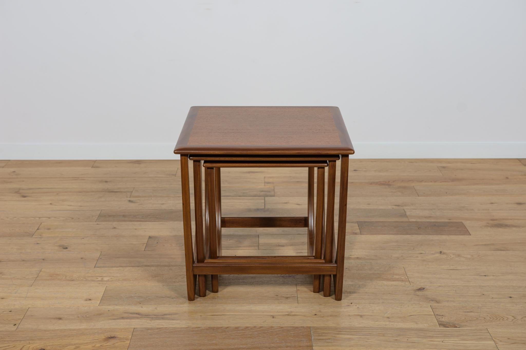 British Mid-Century Teak Nesting Tables by V. Wilkins for G-Plan, United Knigdom, 1970s. For Sale