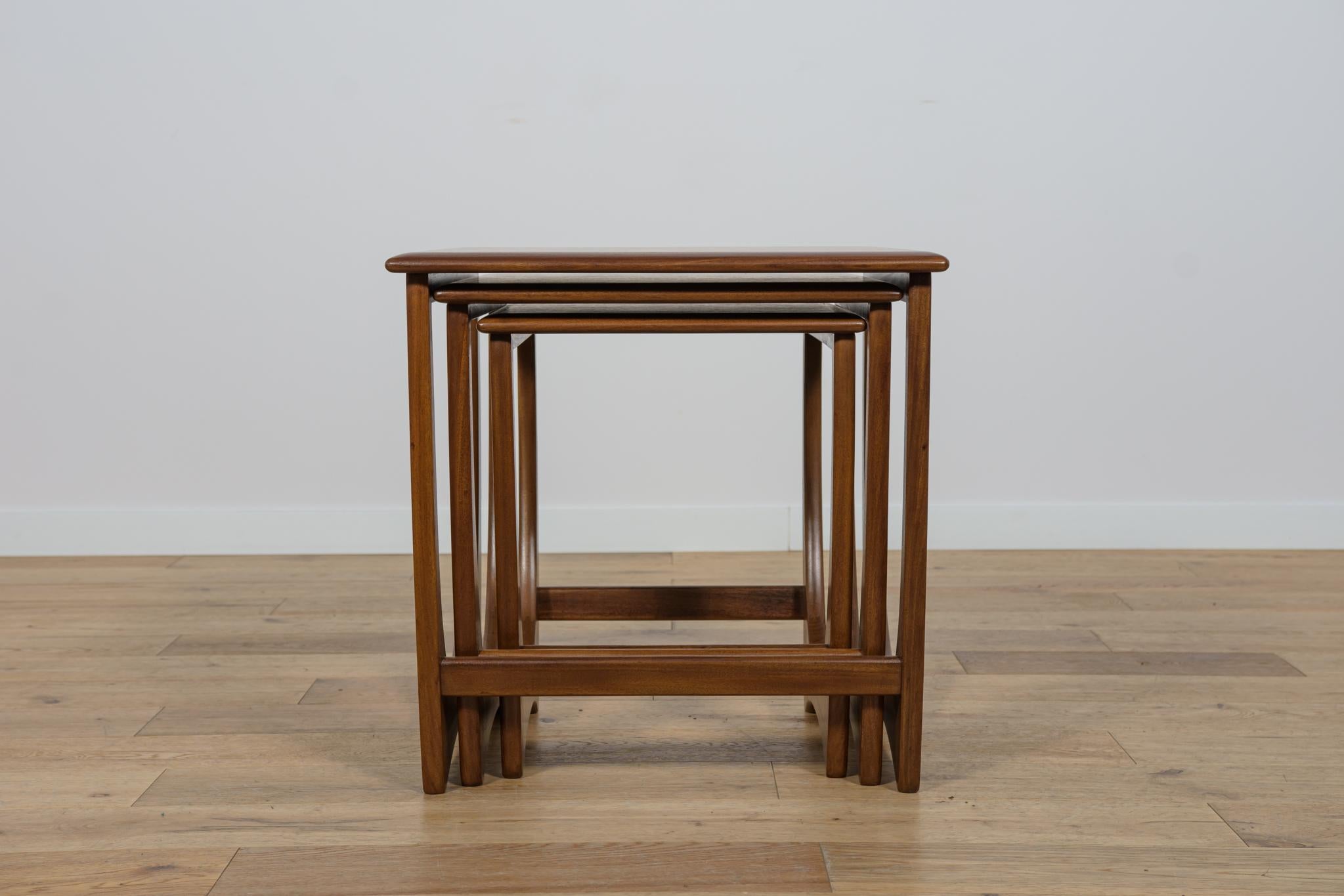 Woodwork Mid-Century Teak Nesting Tables by V. Wilkins for G-Plan, United Knigdom, 1970s. For Sale