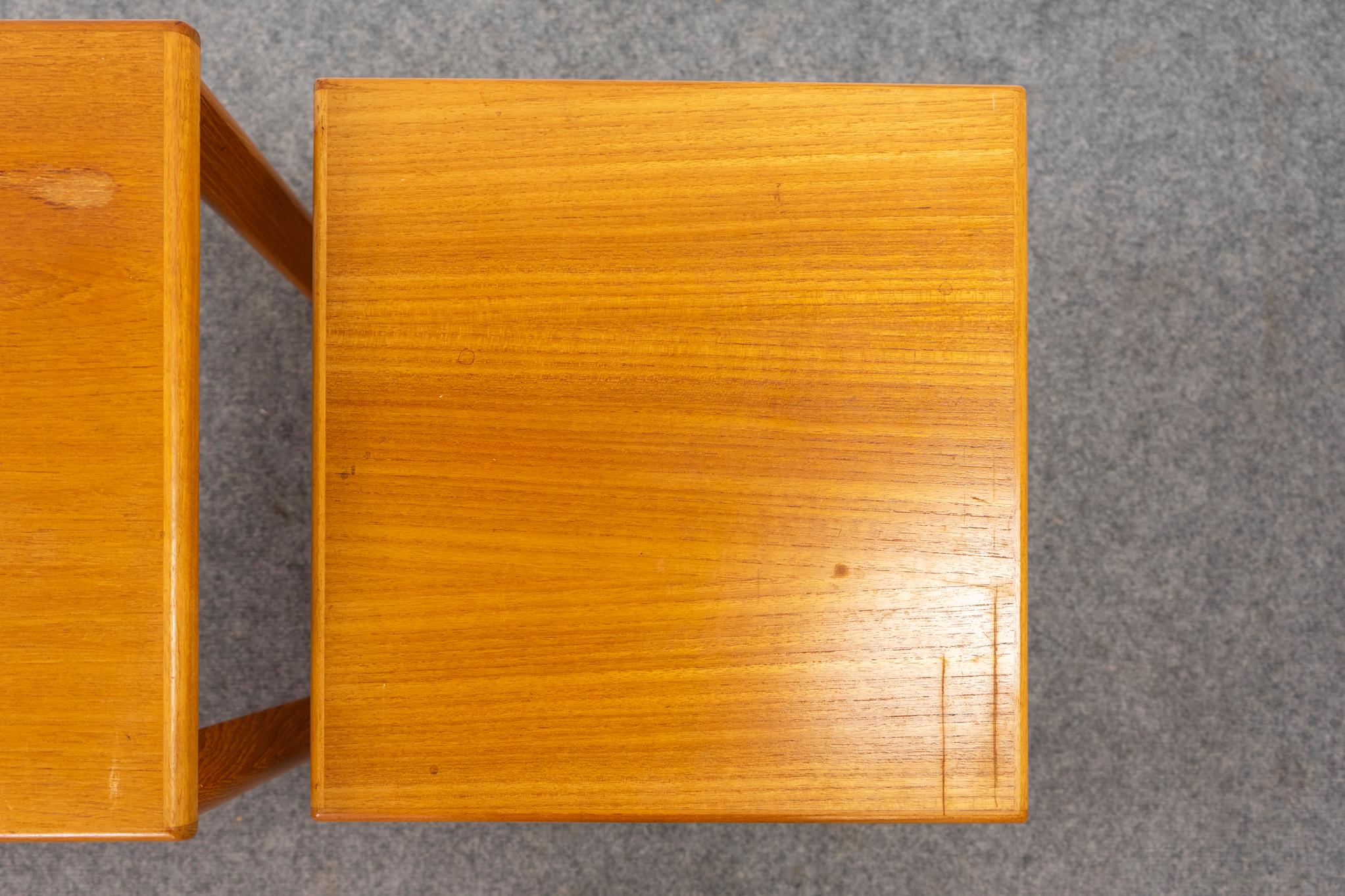 Mid-Century Teak Nesting Tables For Sale 3