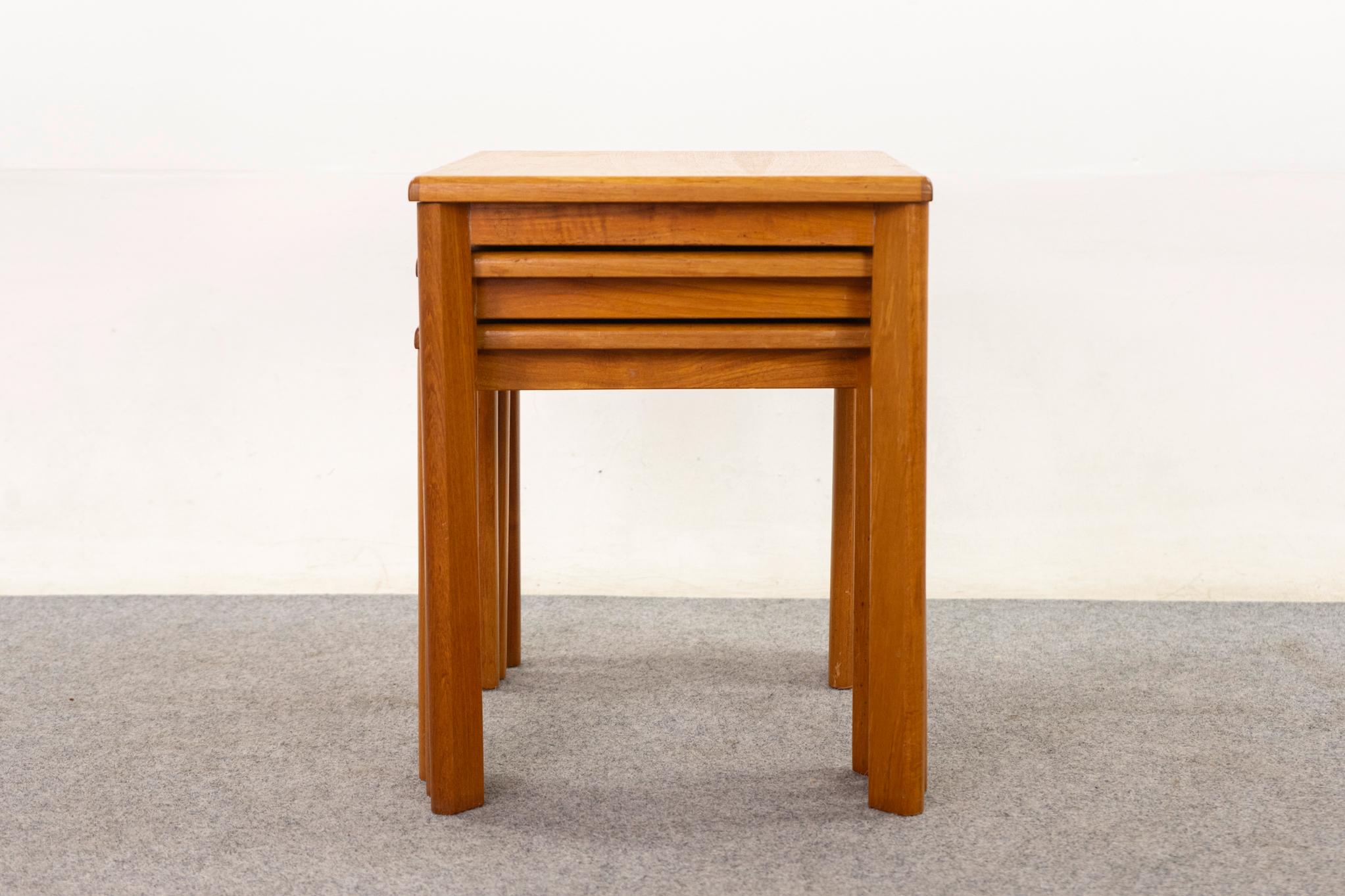 Mid-20th Century Mid-Century Teak Nesting Tables For Sale