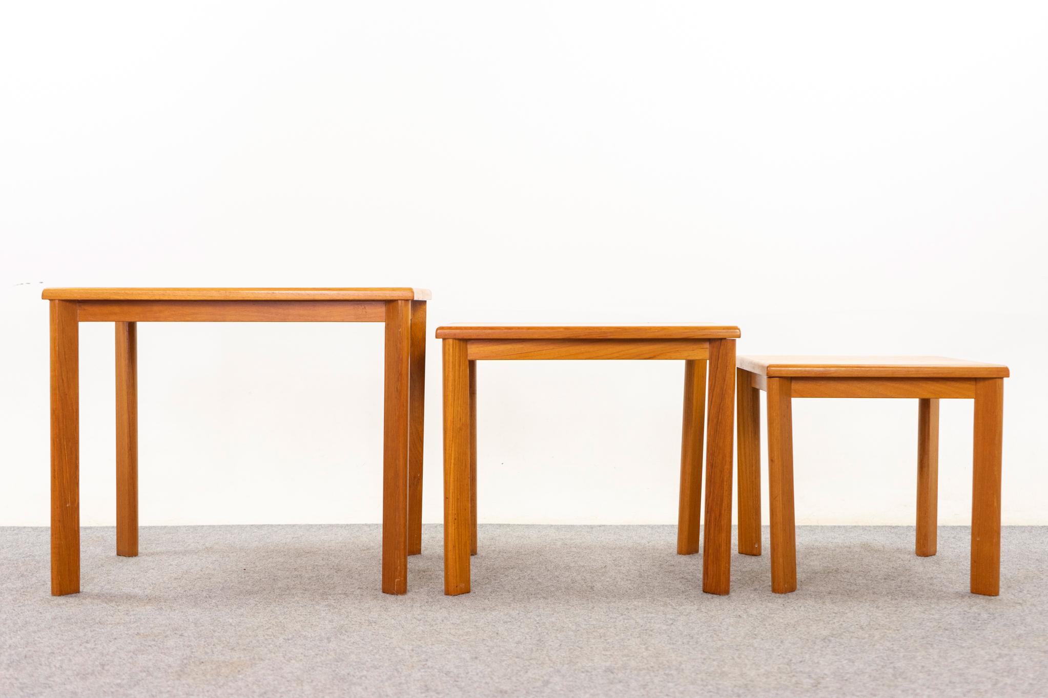 Mid-Century Teak Nesting Tables For Sale 1