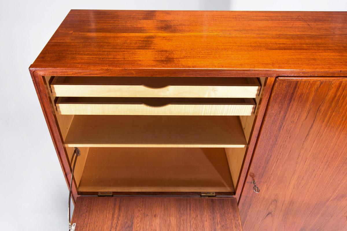 20th Century Mid Century Teak & Oak Cabinet, Danish Design 1950’s For Sale