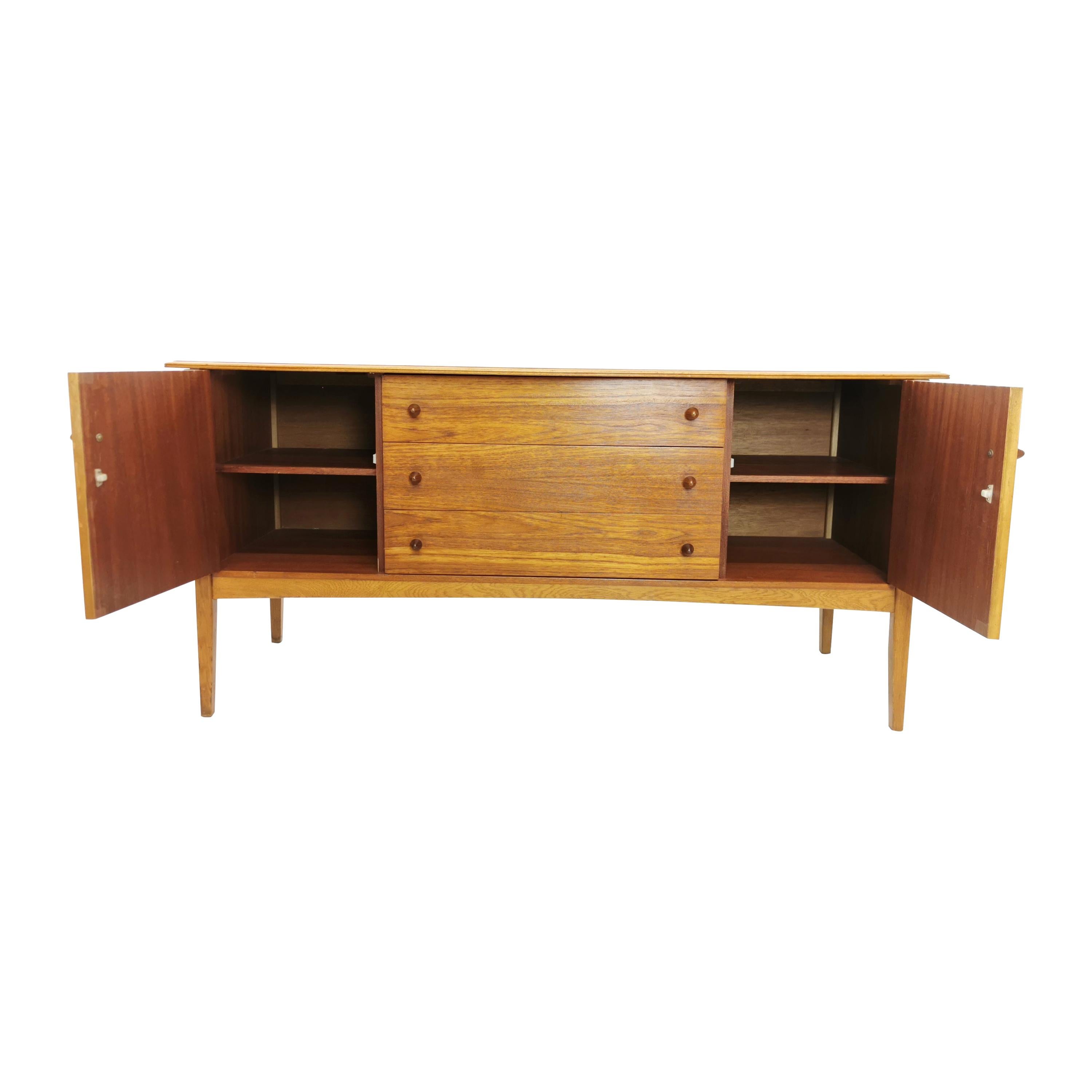 Midcentury Teak & Oak Vintage Sideboard