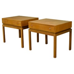Midcentury Teak Pair Bedside Tables from Greaves and Thomas, 1950s