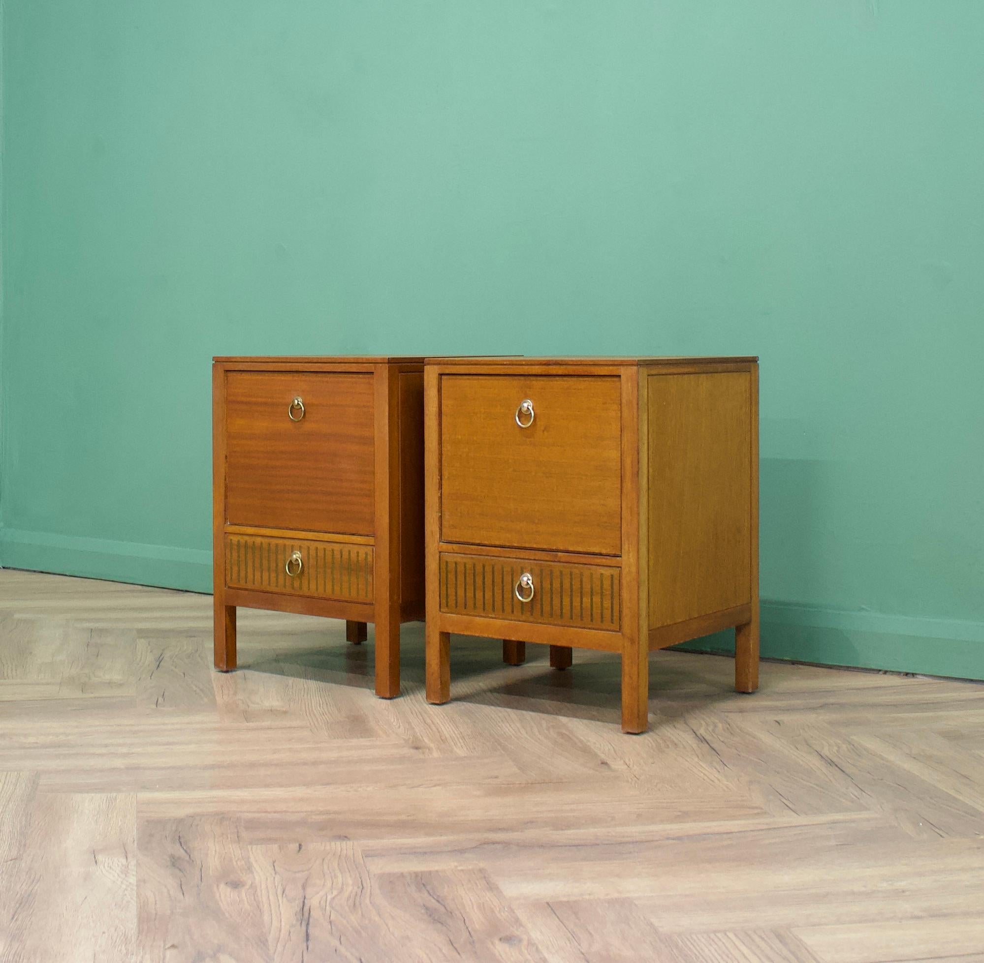 Mid-Century Modern Mid-Century Teak Pair Bedside Tables from Loughborough, 1950s