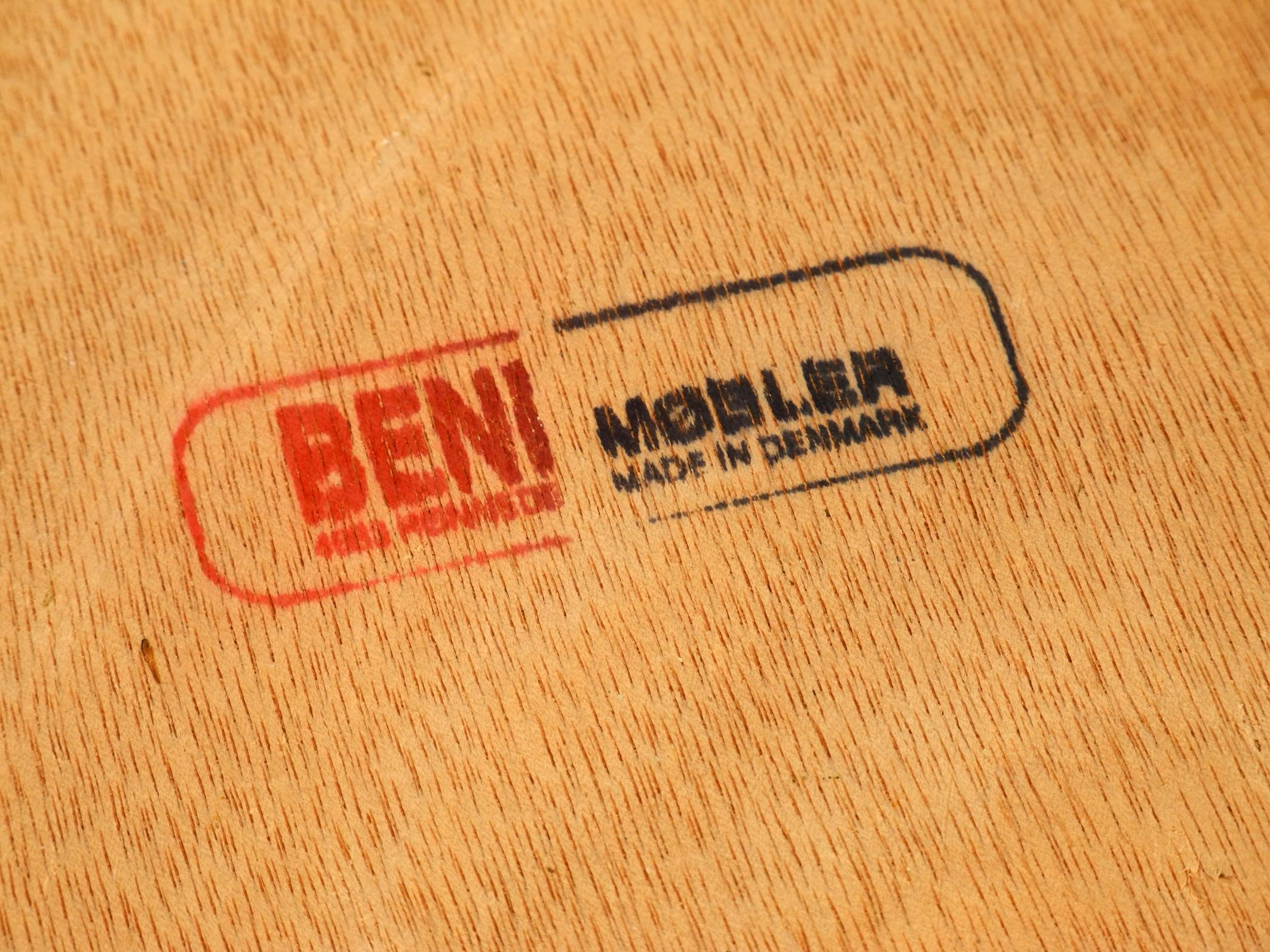 Mid Century teak paper bin or basket by Jan Nielsen for Beni Mobler Denmark 4
