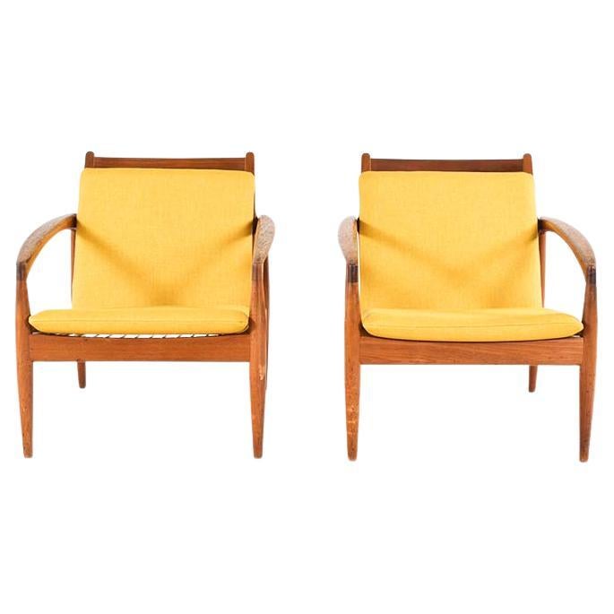 Mid Century Teak Paper Knife Armchair by Kai Kristiansen for Magnus Olesen