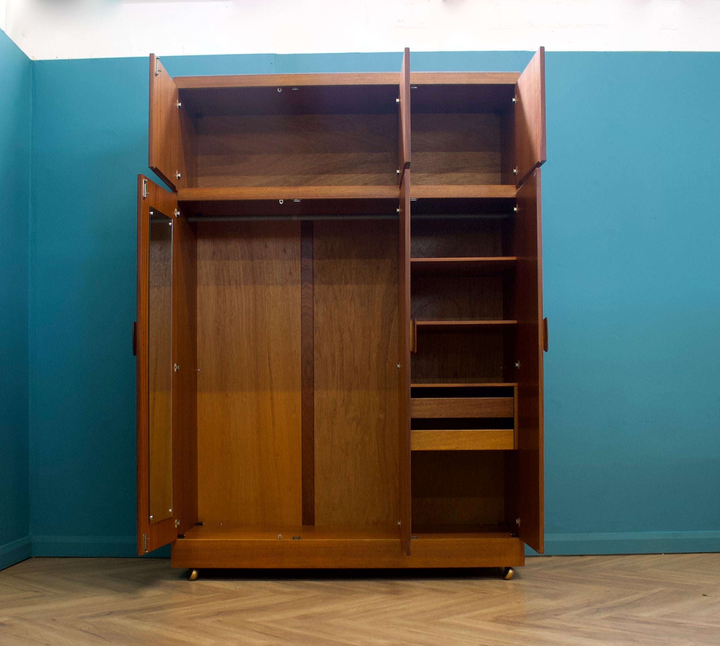 Mid-Century Modern Mid Century Teak Quadrille Wardrobe from G Plan, 1970s