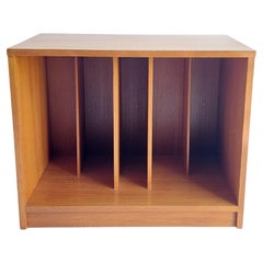 Mid Century Teak Record Cabinet Vinyl Storage Media unit Jesper Denmark, 70s