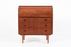 Mid-Century Teak Rolltop Secretary Desk by Egon Ostergaard, 1960s