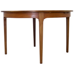 Vintage Midcentury Teak Round Extendable Dining Table from Nathan, 1960s