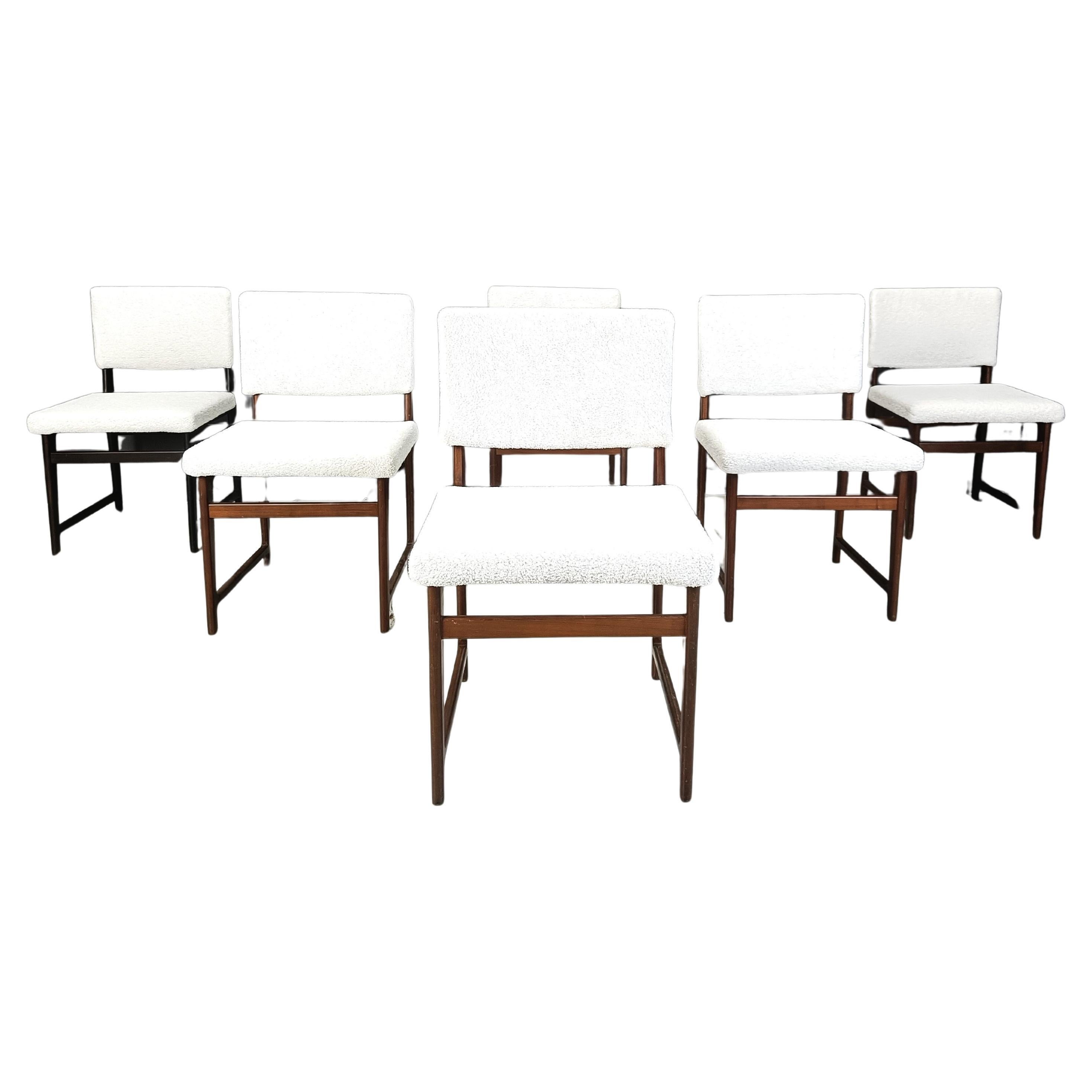 Mid century teak scandinavian dining chairs, 1960s