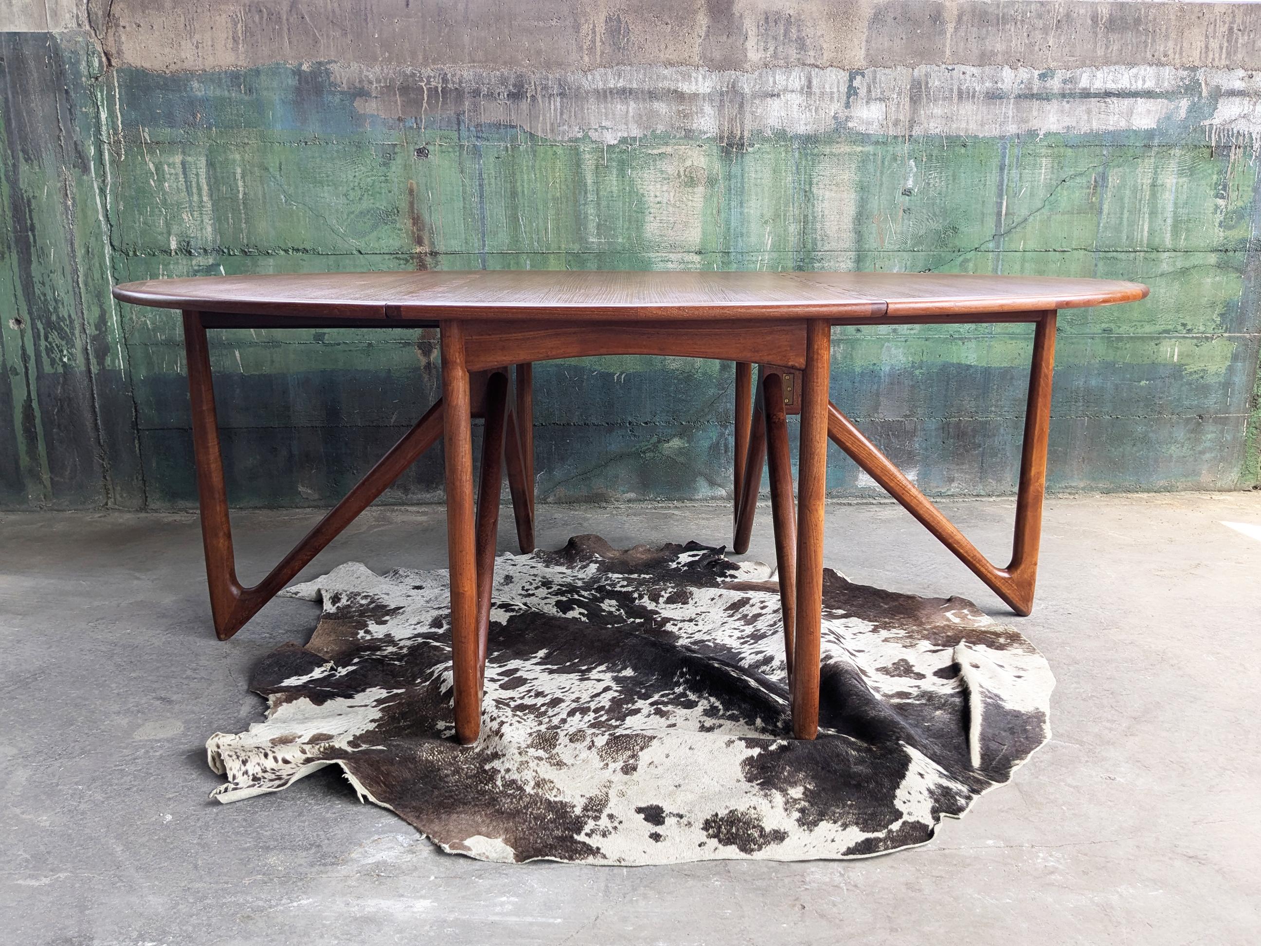 Niels Koefoed, mesa de teca escandinava de mediados de siglo, Dinamarca, años 60 en venta 4