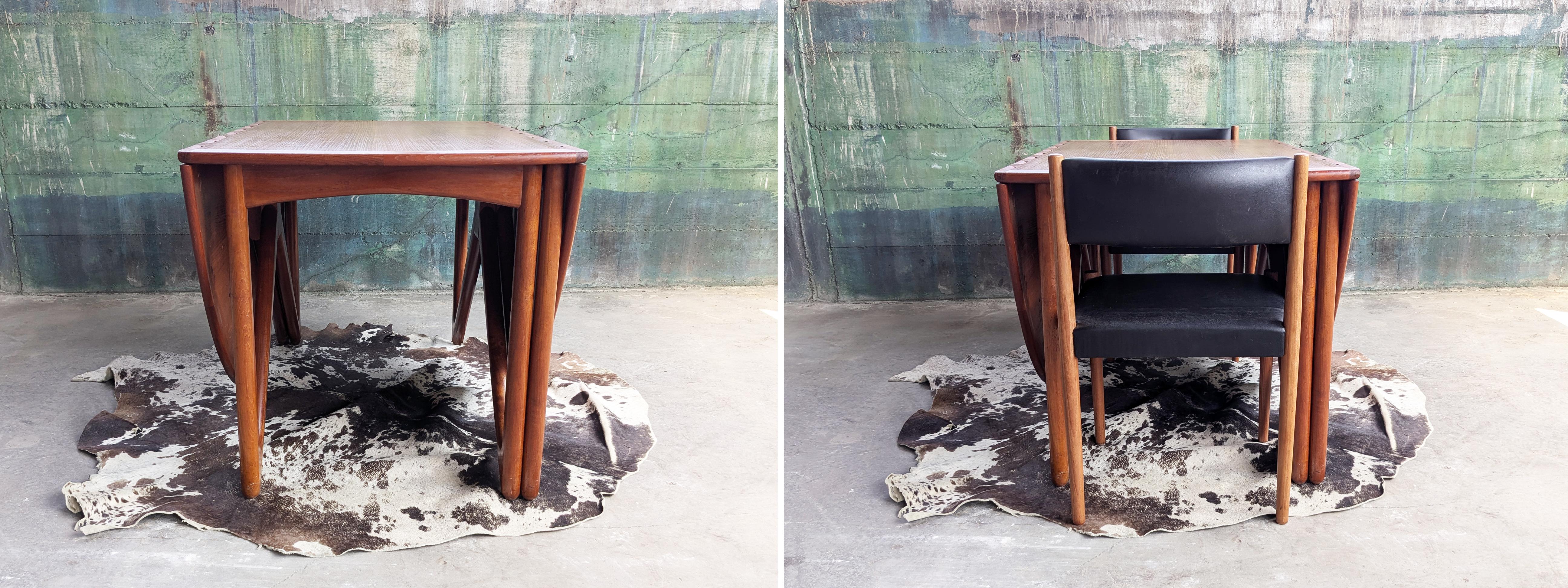 Niels Koefoed, mesa de teca escandinava de mediados de siglo, Dinamarca, años 60 en Bueno estado para la venta en Madison, WI