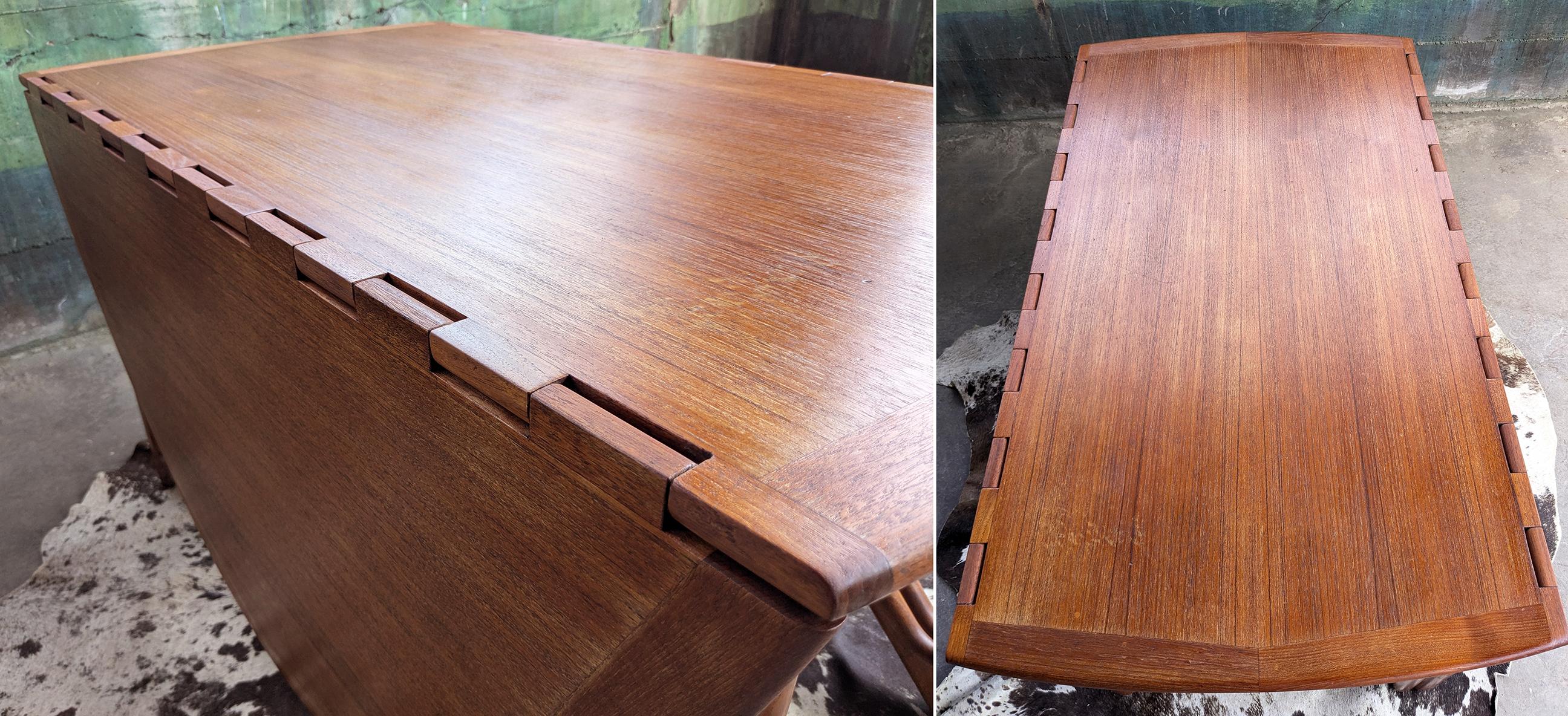 Niels Koefoed, mesa de teca escandinava de mediados de siglo, Dinamarca, años 60 mediados del siglo XX en venta