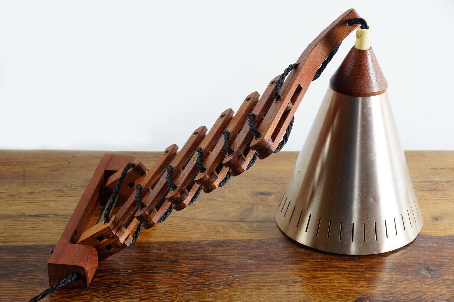 Contemporary Mid Century Teak Scissor Lamp by Erik Hansen for Le Klint For Sale