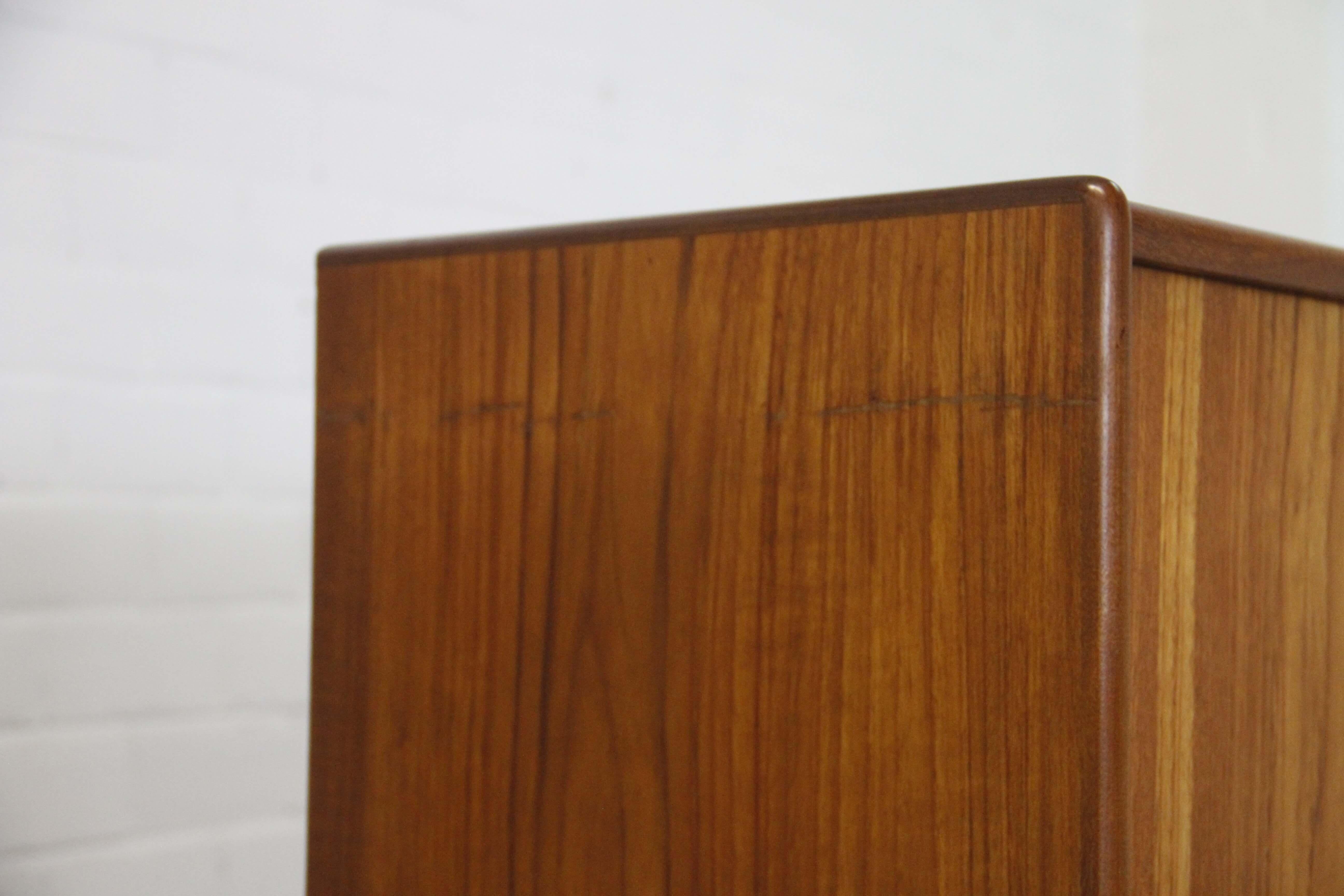 Midcentury Teak Secretaire Desk by Johannes Andersen with Tambour Doors, 1960s 9