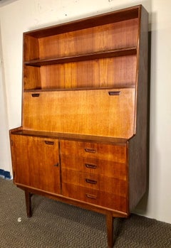 Midcentury Teak Secretary Desk by Turnidge of London