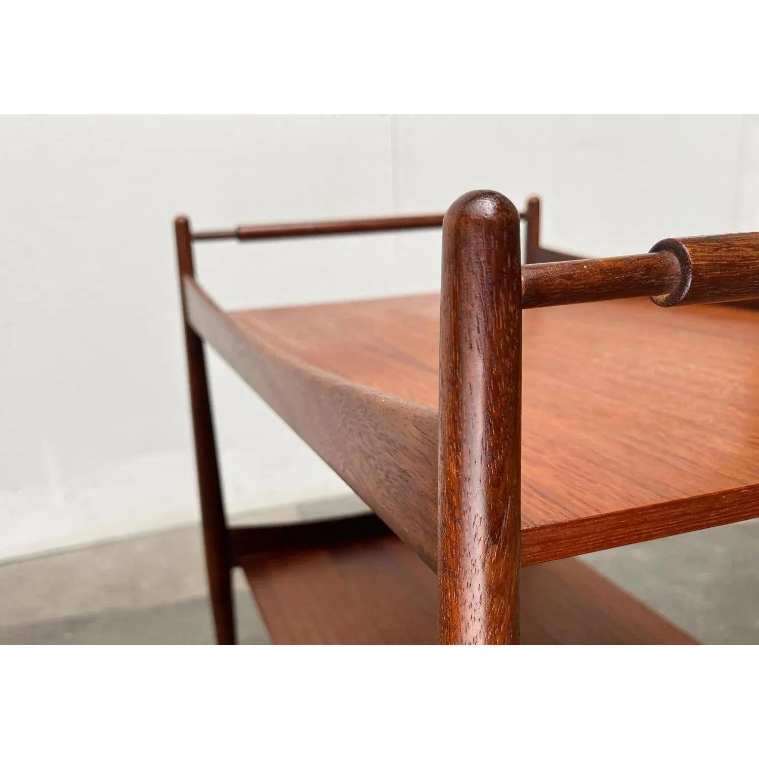 Mid-Century Teak Serving Bar Cart, 1960s For Sale 3