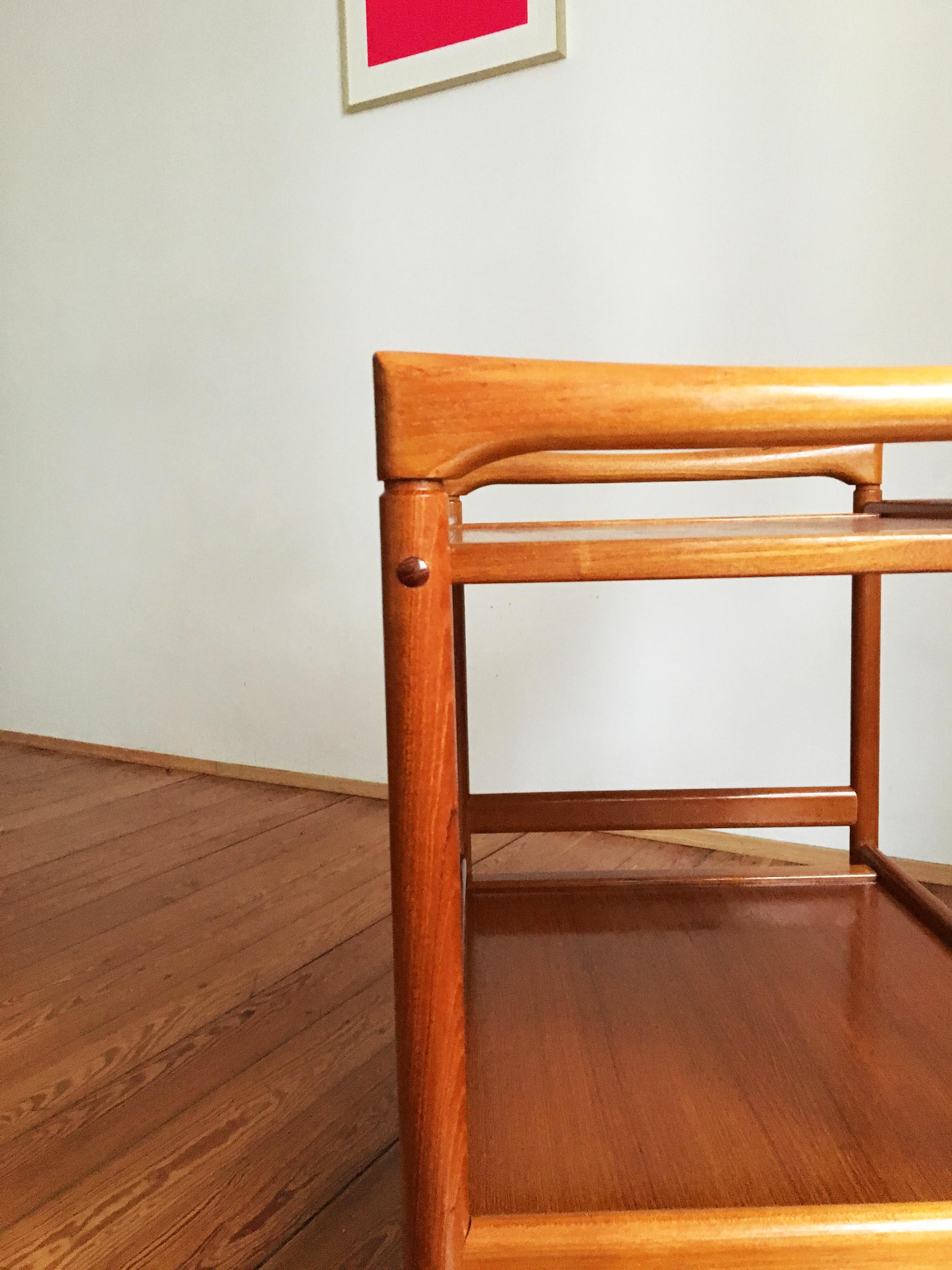 Midcentury Teak Serving Cart or Bar Trolley by Dyrlund 2