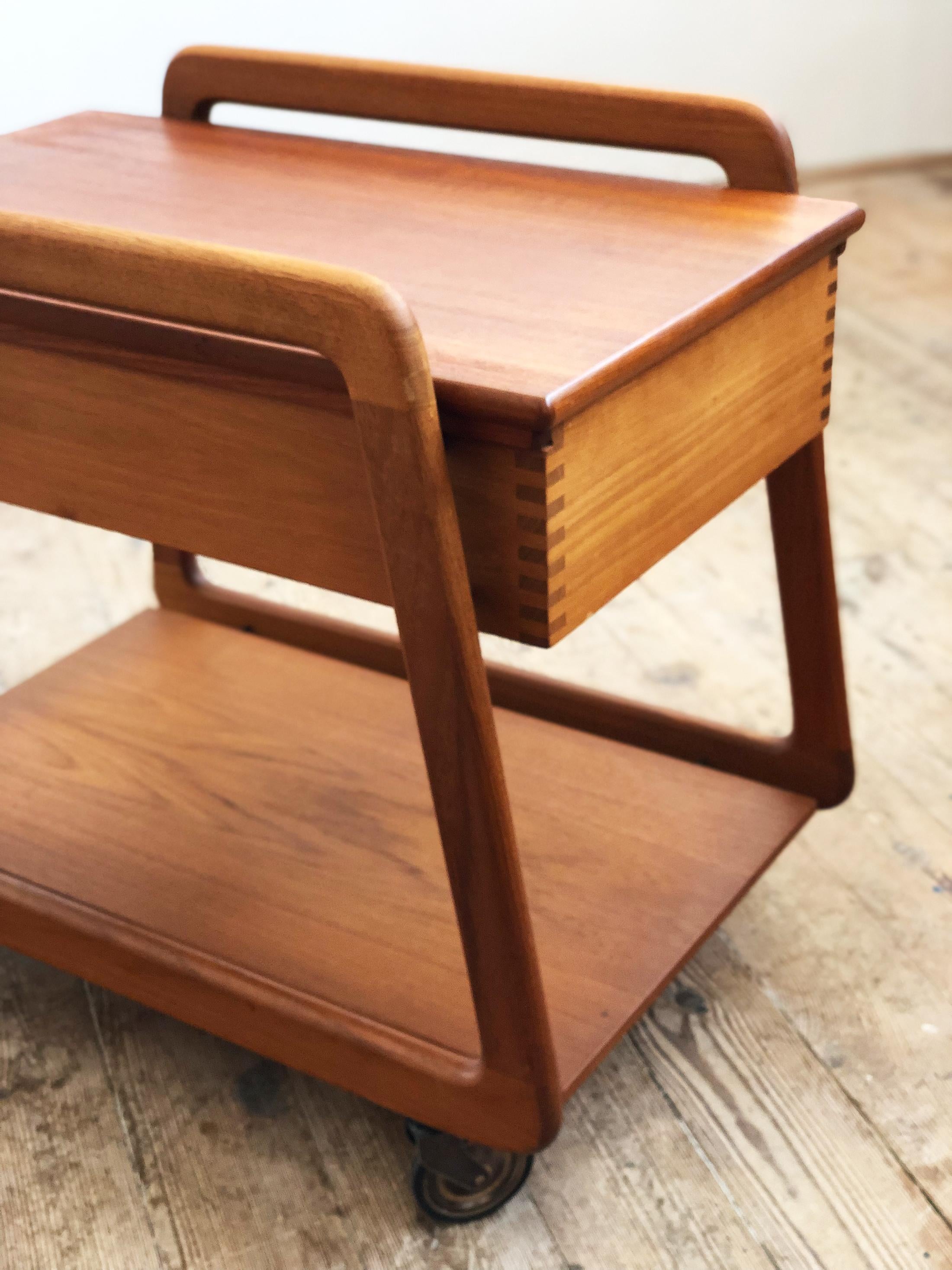 Mid-20th Century Midcentury Teak Serving Cart or Bar Trolley by Sika Møbler