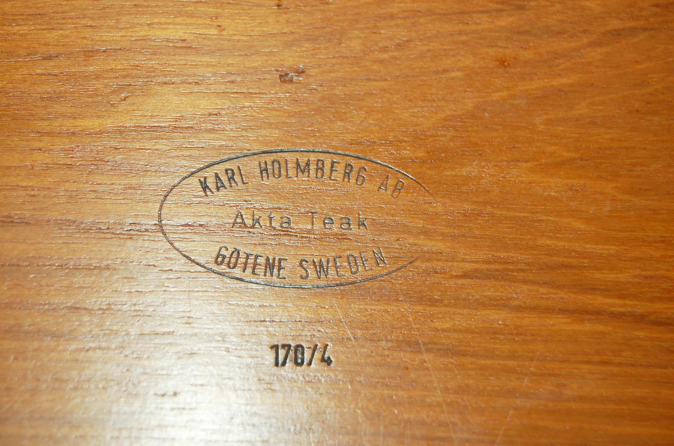 Mid-Century Modern Midcentury Teak Serving Tray by Karl Holmberg Gotene 4 of 170, Sweden