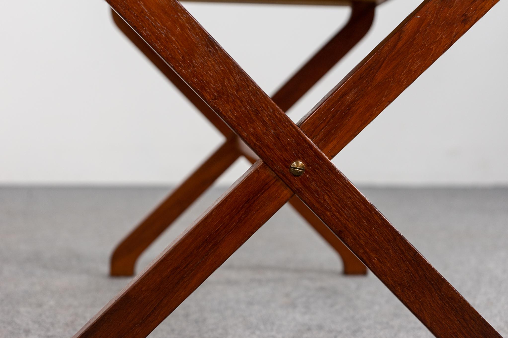 Mid-Century Teak Sewing/Side Table In Good Condition For Sale In VANCOUVER, CA