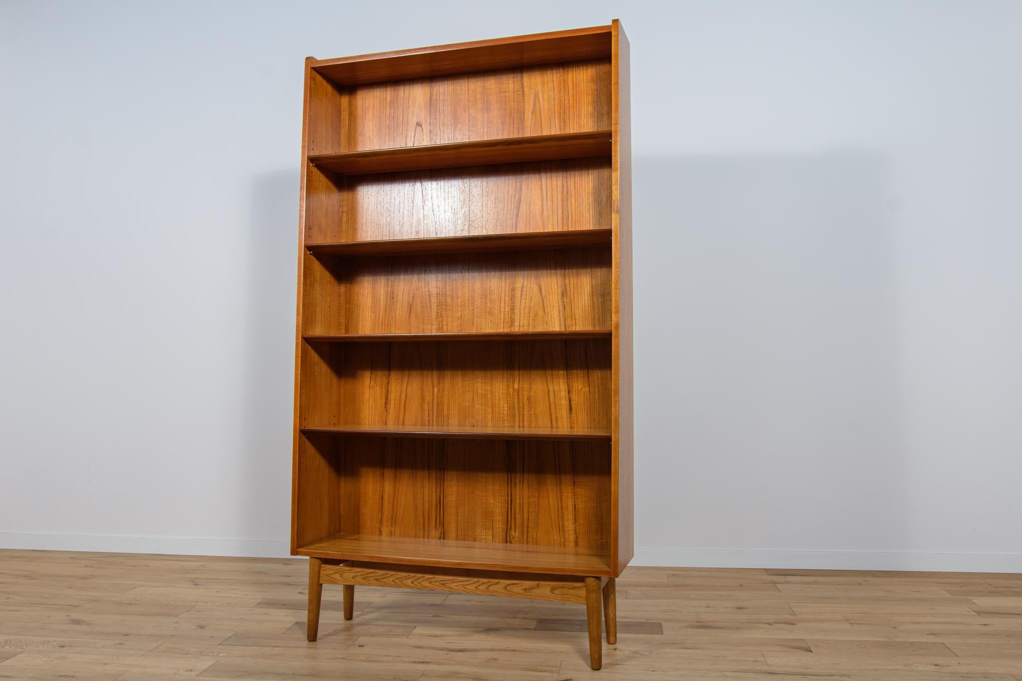 Woodwork Mid-Century Teak Shelf by Johannes Sorth for Bornholm, 1960s For Sale