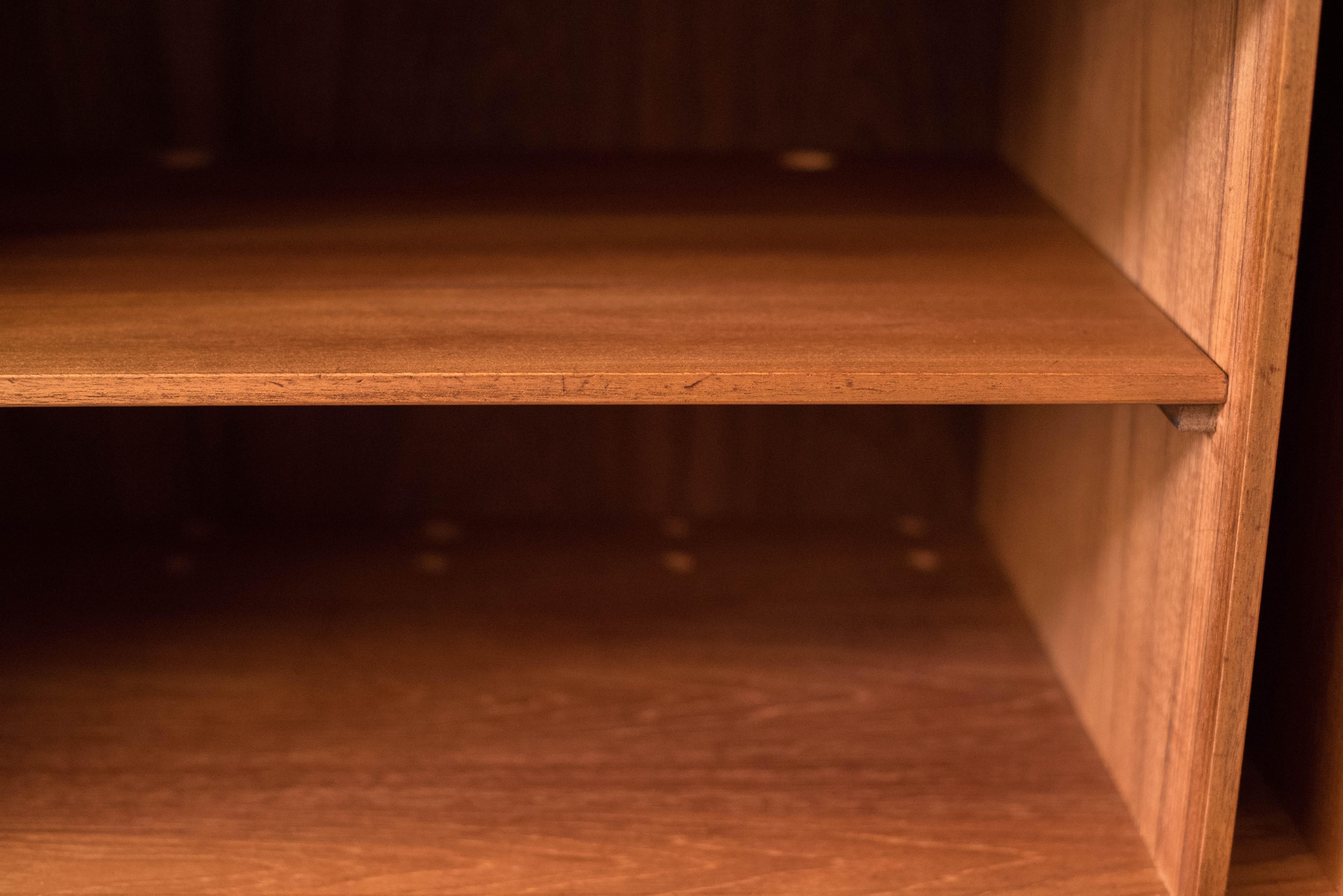 Mid Century Teak Sibast Tambour Door Stereo Console Cabinet by Arne Vodder 7