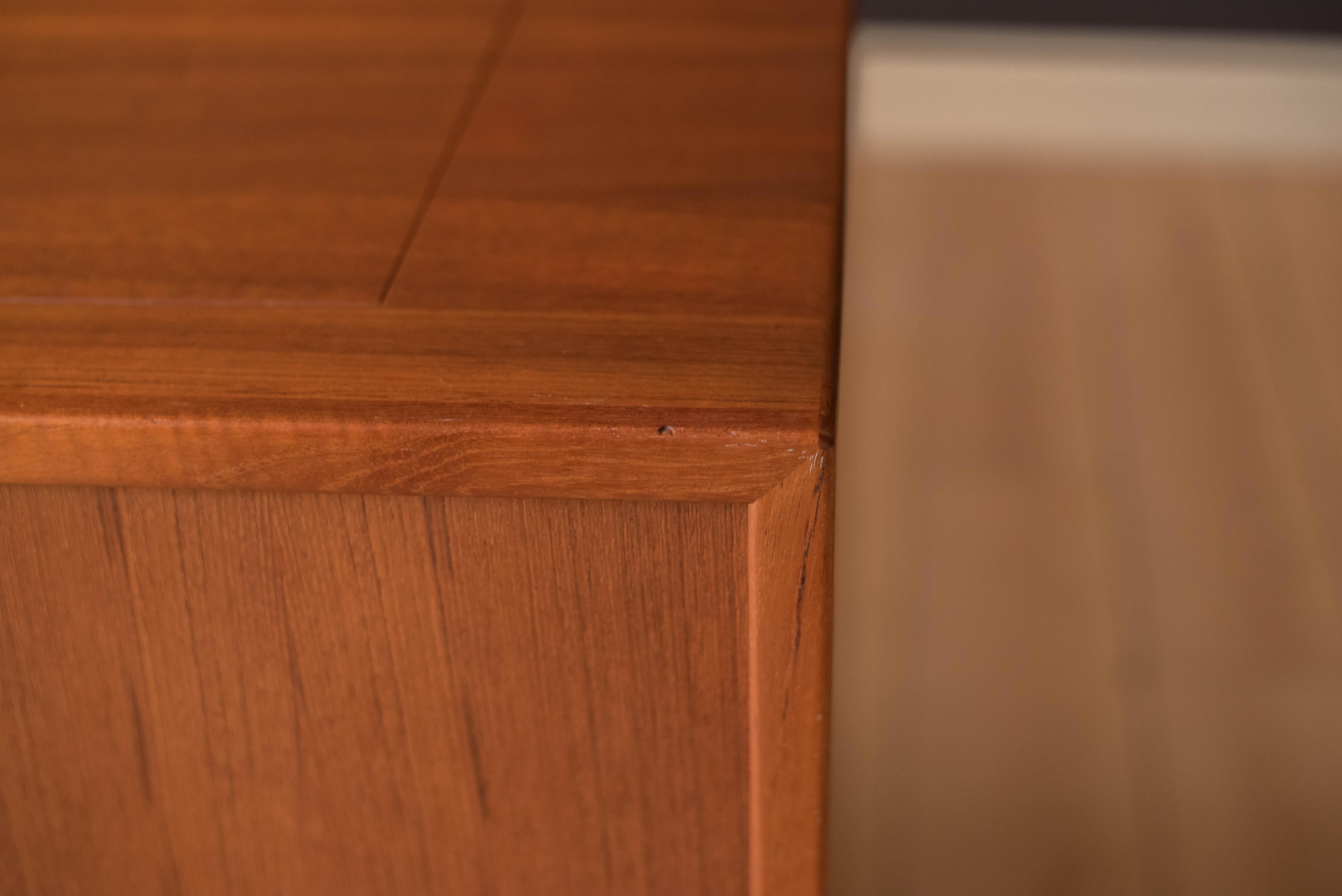 Mid Century Teak Sibast Tambour Door Stereo Console Cabinet by Arne Vodder 10