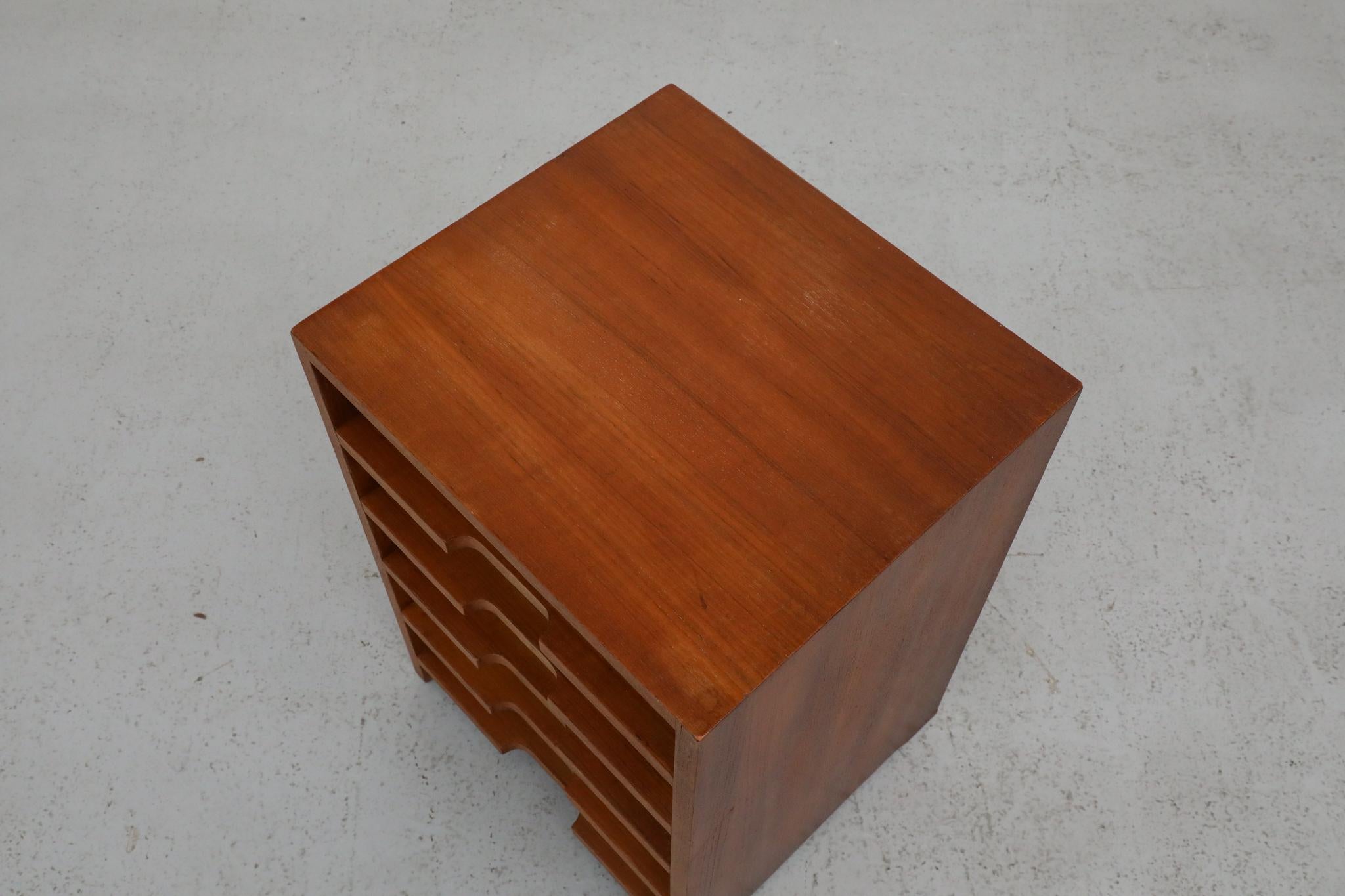 Mid-Century Teak Side Cabinet ‘Desk Mate’ with Record Storage For Sale 6