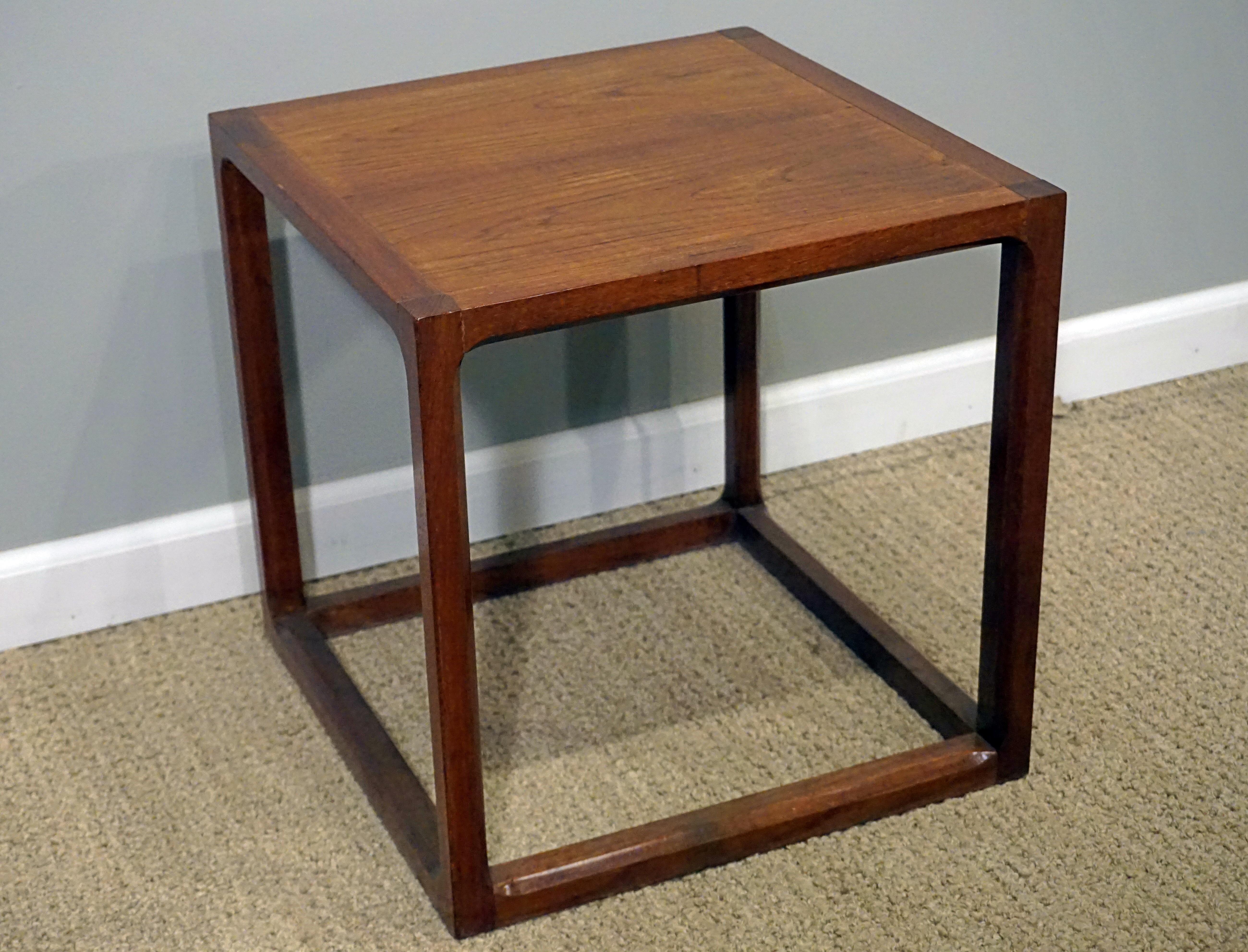 American Midcentury Teak Side Table For Sale