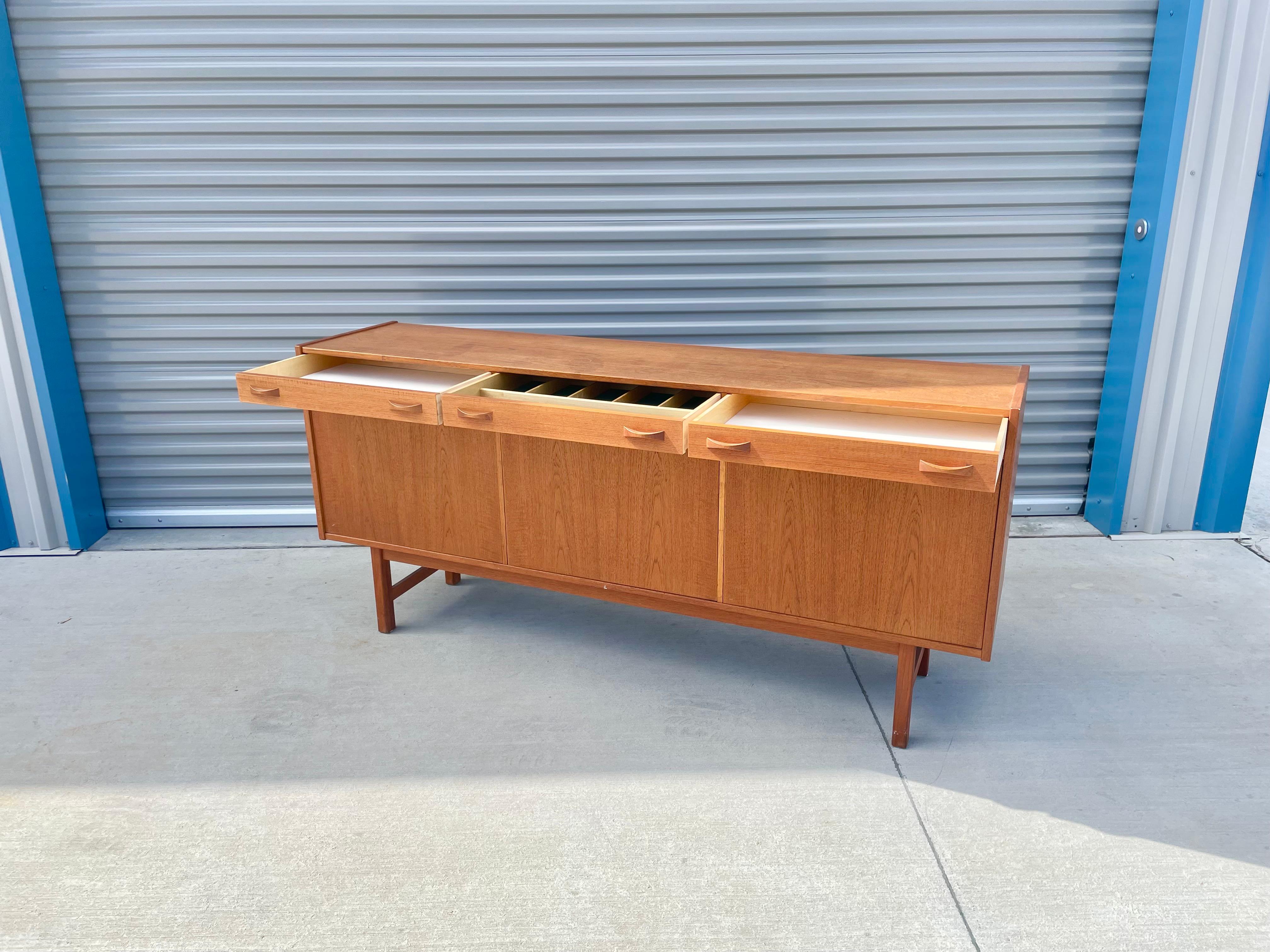 Mid Century Teak Sideboard by Age Olofsson for Ulferts Mobler In Good Condition For Sale In North Hollywood, CA