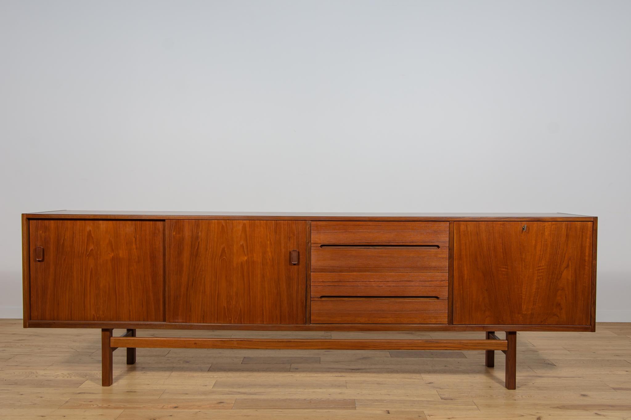 Mid-Century Modern Mid-Century Teak Sideboard by Nils Jonsson for Hugo Troeds, Sweden, 1960s For Sale