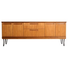 Buffet du milieu du siècle dernier, pieds en métal à poils longs, 200 cm