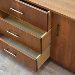 Mid Century Teak Sideboard w/ Locking Doors