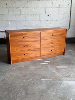 Mid-Century Teak Six Drawer Dresser