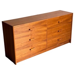 Mid-Century Teak Six Drawer Dresser