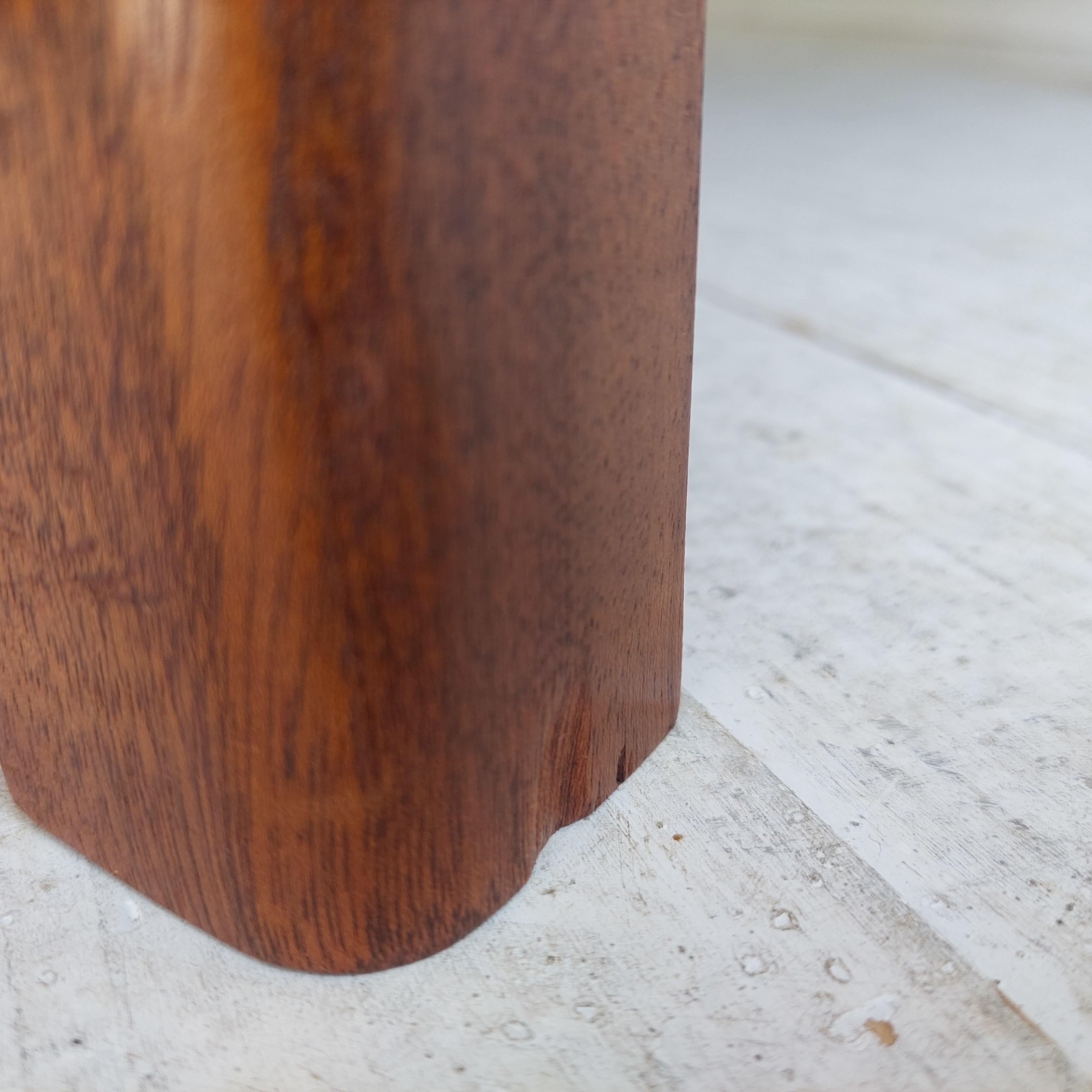 Mid Century Teak & Slate Coffee End Table, Pierre Chapo Maison Regain Style 70s 12