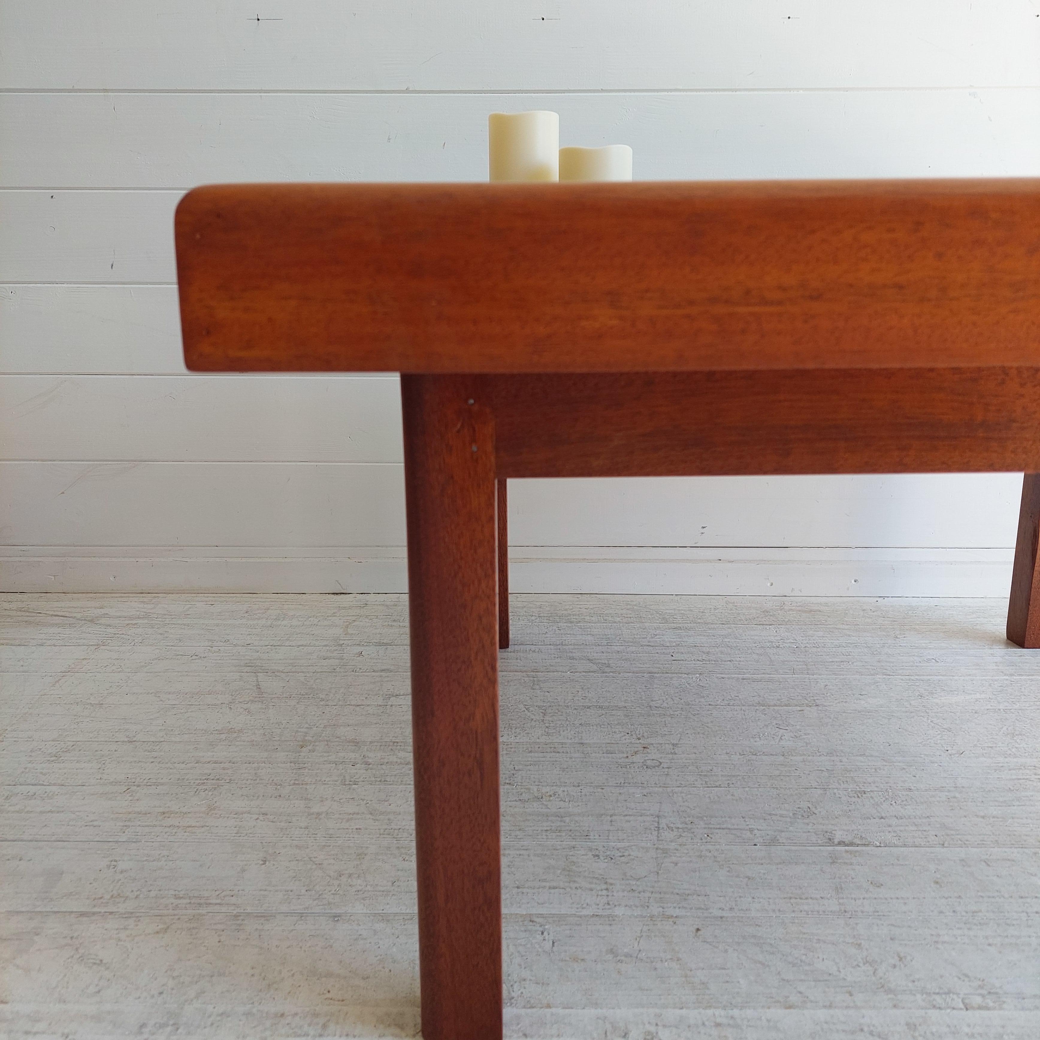 Mid Century Teak & Slate Coffee End Table, Pierre Chapo Maison Regain Style 70s 2