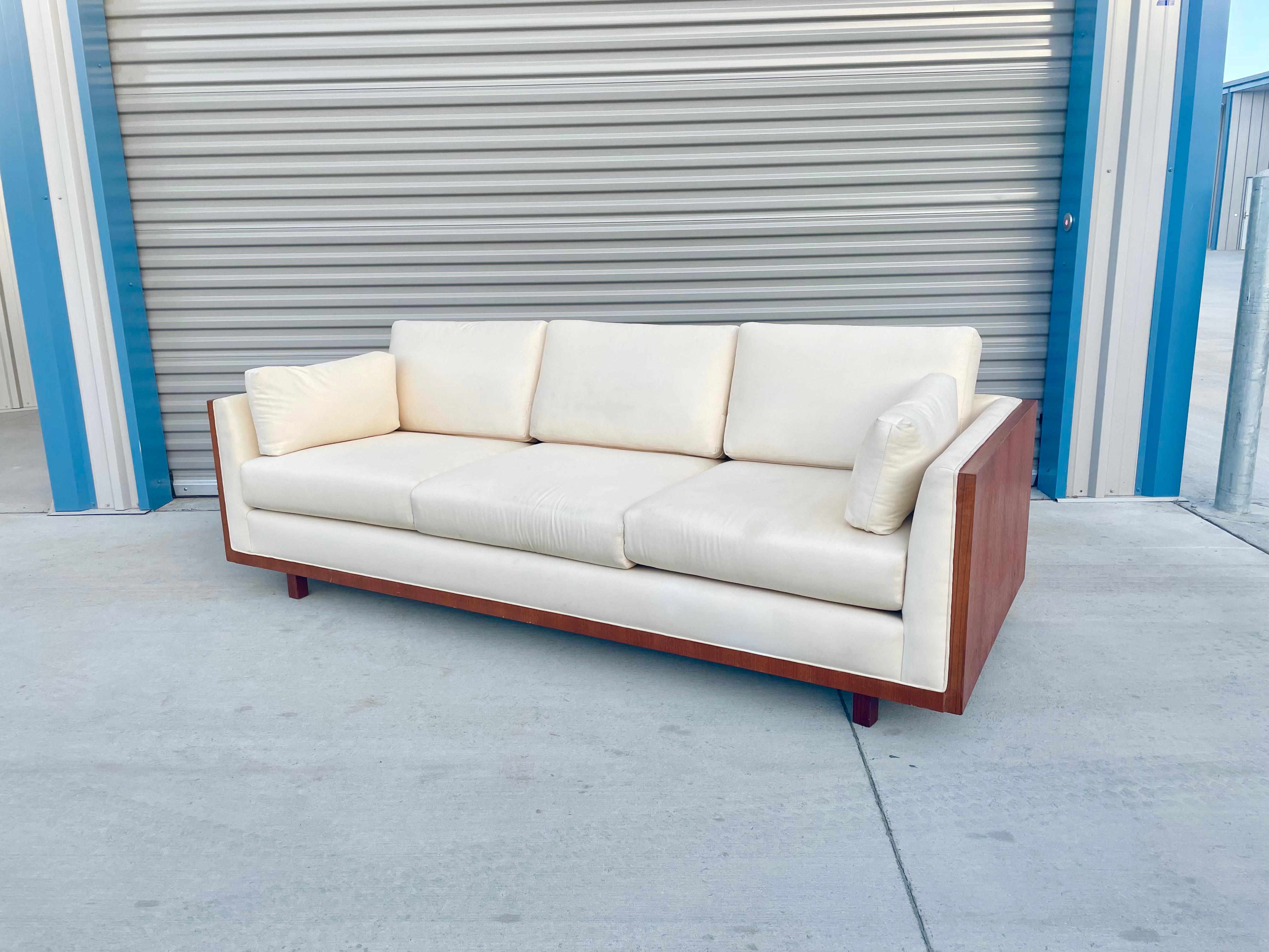 Mid-20th Century Midcentury Teak Sofa in the Style of Milo Baughman For Sale