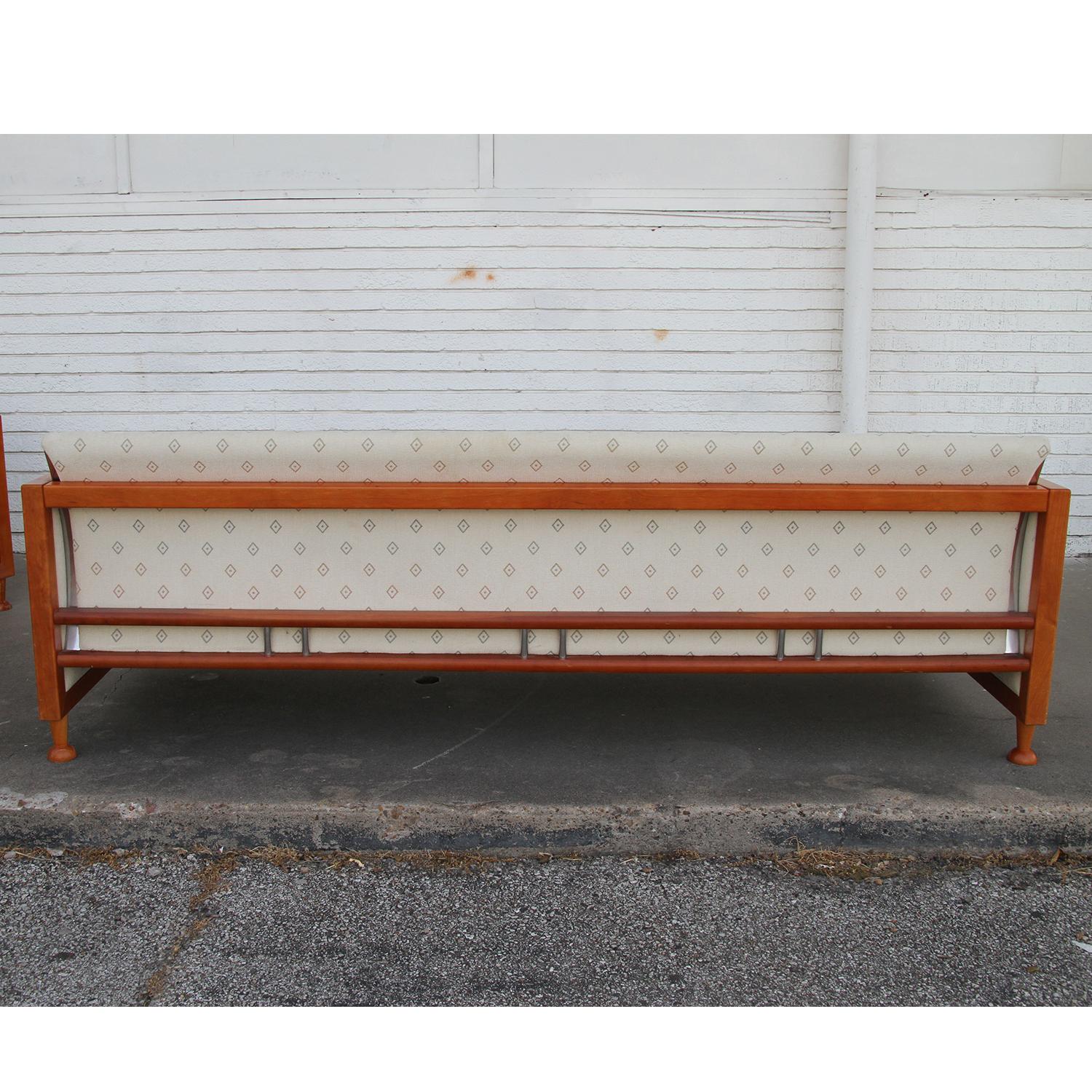 Mid-Century Teak Sofa from Spain For Sale 1