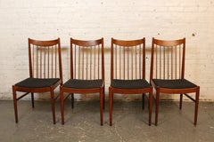 Mid-Century Teak Spindle Chairs by Arne Vodder for Sibast Denmark