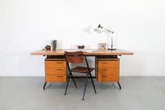 Bureau de direction du milieu du siècle dernier en teck et acier de Friso Kramer & Coen de Vries pour Eeka