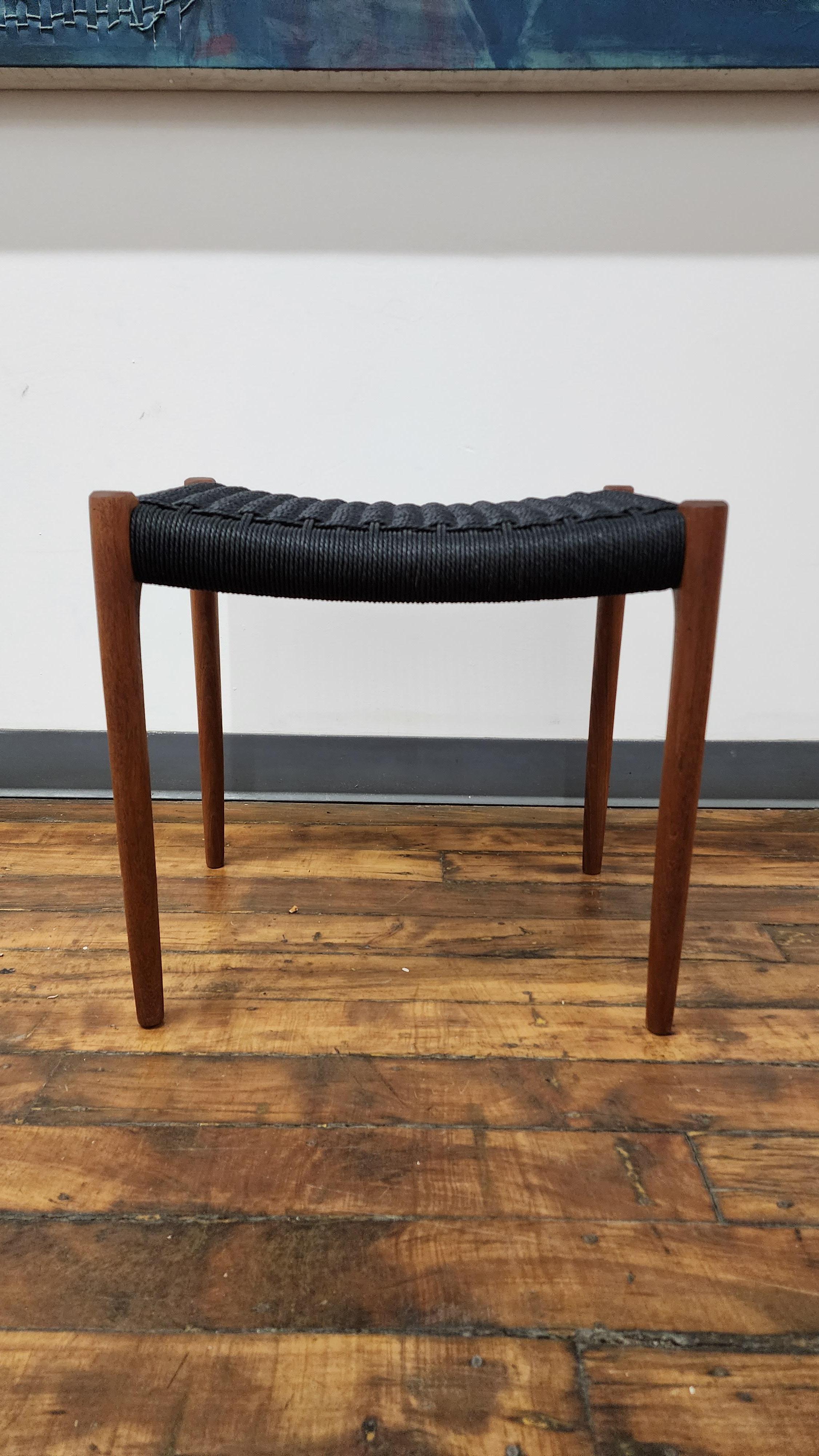Mid-20th Century Mid-Century Teak Stool by Niels Moller For Sale